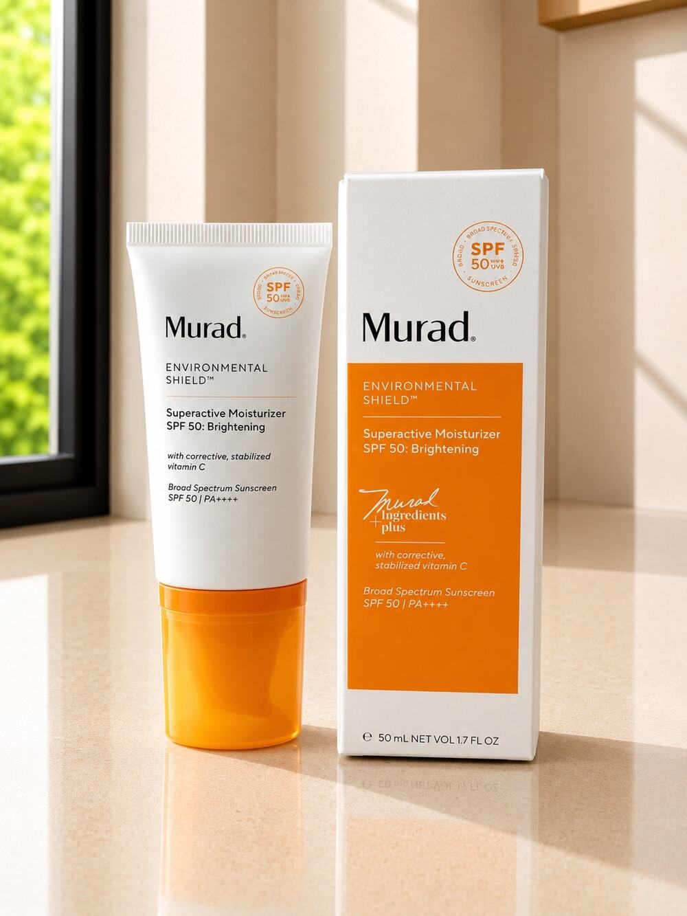 $57 New Murad Superactive Moisturizer SPF 50 Brightening Vitamin C 1.7 oz